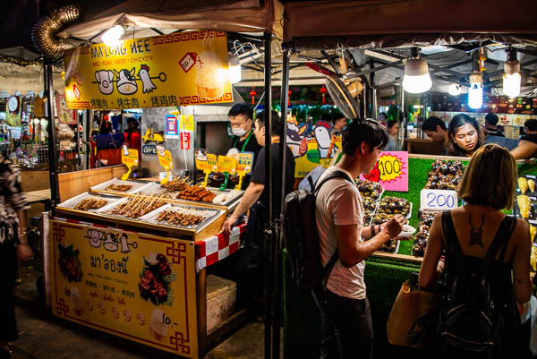 Night market stall